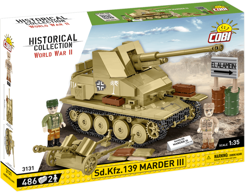 Sd.Kfz. 139 MARDER III WW II - Plastová stavebnice COBI
