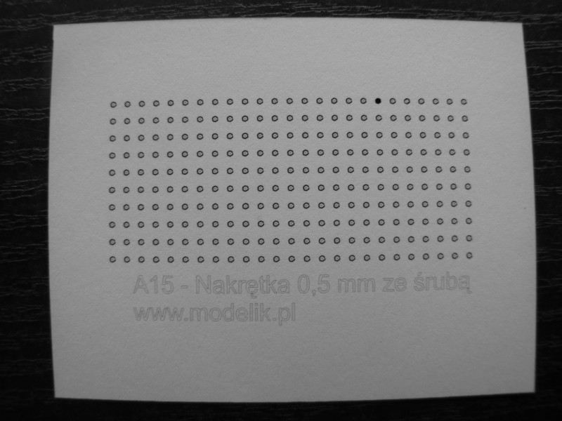 Matice s viditelným šroubem 0,5 mm (250 ks)