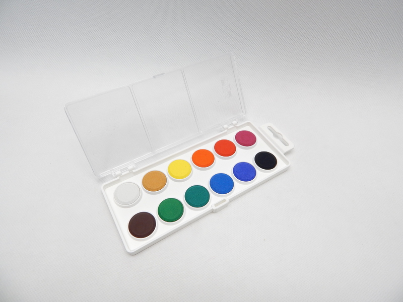 Vodové barvy, 12 barev