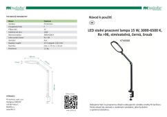 Table lamp, 15W, 3000 - 6500 K, dimmable