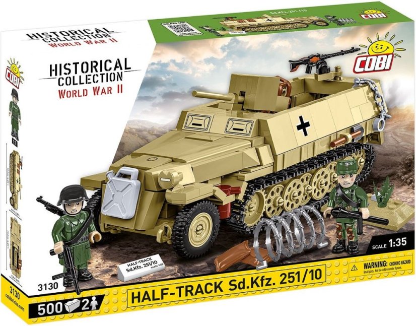 Sd.Kfz. 251/10 WW II - Plastová stavebnica COBI