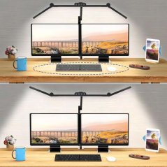 LED stolná pracovná lampa, stmievateľná, 24 W, 3000 - 6500 K