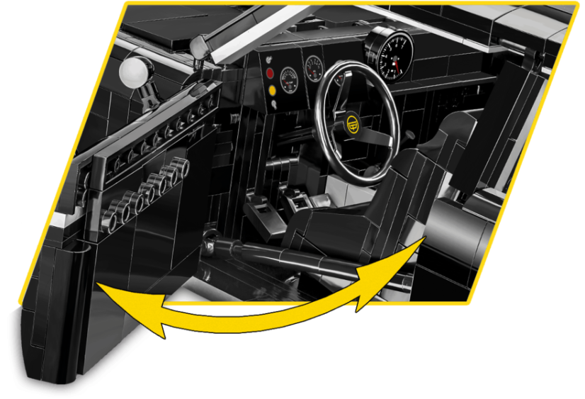 Opel Rekord C - Černá vdova, 1:12 - Plastová stavebnice COBI