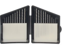 Drill set 0.3 - 2.5 mm + hand holder