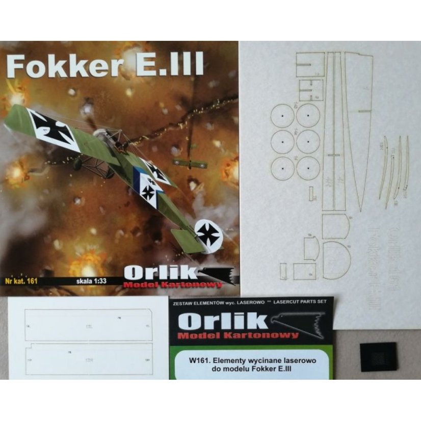 Fokker E.III - Laserové doplňky - kostra
