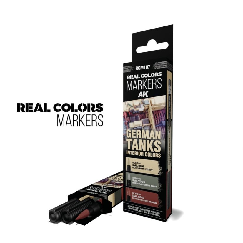 Barvy interiérů německých tanků WWII – RC MARKERS SET