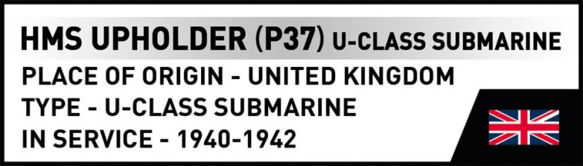 HMS Upholder (P37) U-class ponorka WWII - Plastová stavebnice COBI