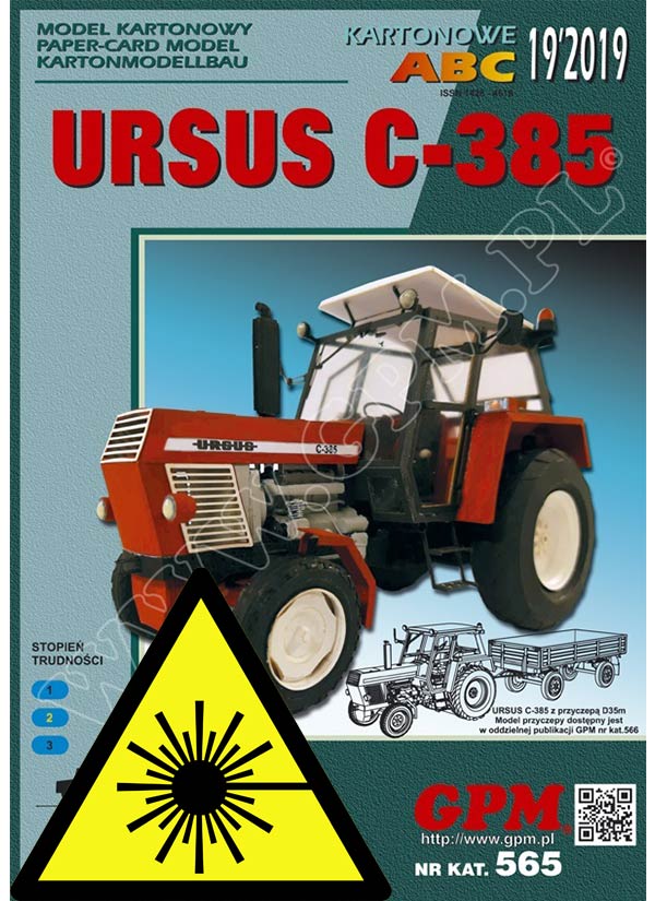 Traktor Ursus C-385 - Laserové doplňky - kostra, díly kol, detaily, dezény