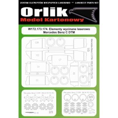 Mercedes-Benz C DTM - Laserové doplňky - kostra, díly kol