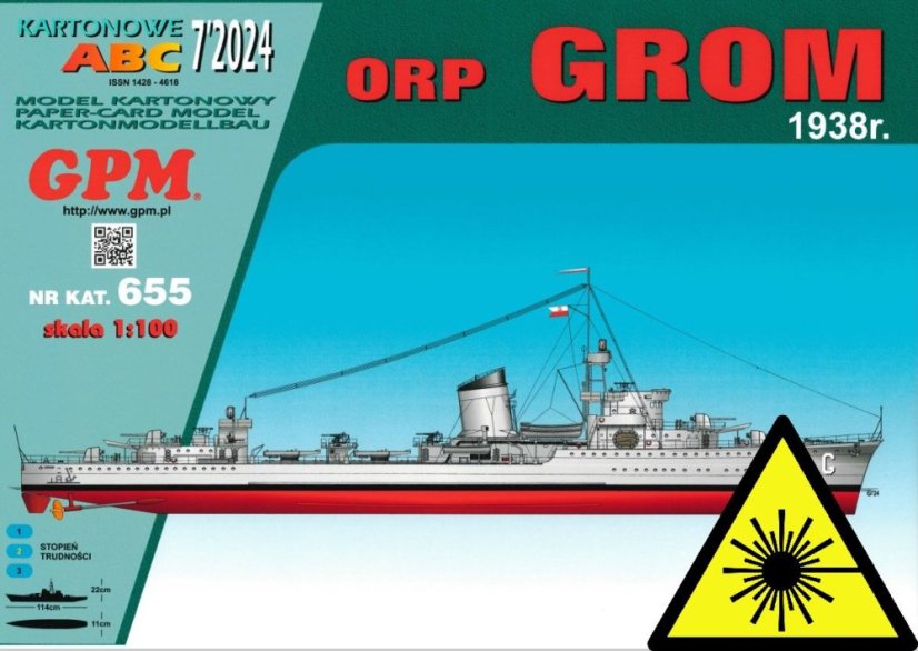 ORP GROM 1938 1:100 - Laserové doplňky - kostra