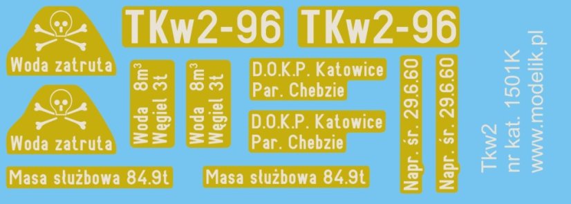 Parní lokomotiva TKw2 - značení