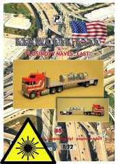 KENWORTH K100 s plošinovým návesom EAST - Laserové doplnky