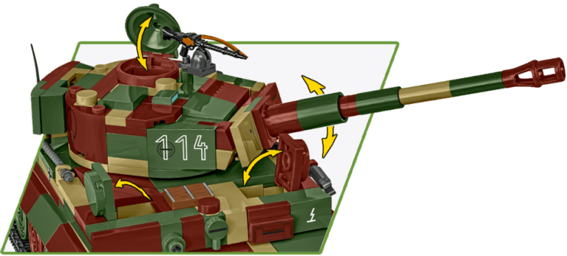 Pz.Kpfw. VI Tiger Ausf. E WWII - Plastová stavebnice COBI
