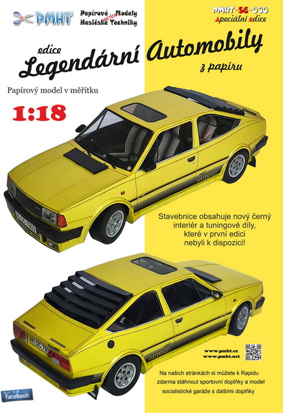 Škoda Rapid 136 (1987) - žlutá 1:18