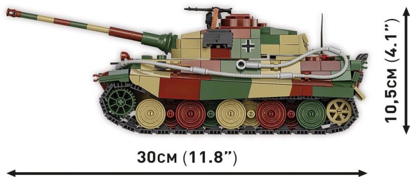 Německý tank Panzer VI Ausf. B Konigstiger - Plastová stavebnice COBI