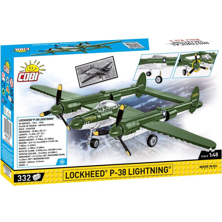 Lockheed P-38 Lightning WWII - Plastová stavebnice COBI