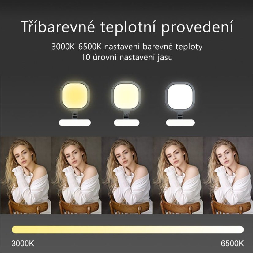 Stolní lampa, 15W, 3000 - 6500 K, stmívatelná