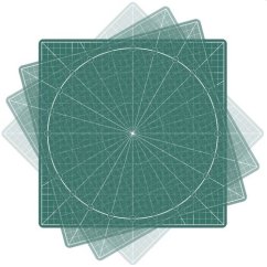 Otočná řezací podložka - zelená, 30x30cm
