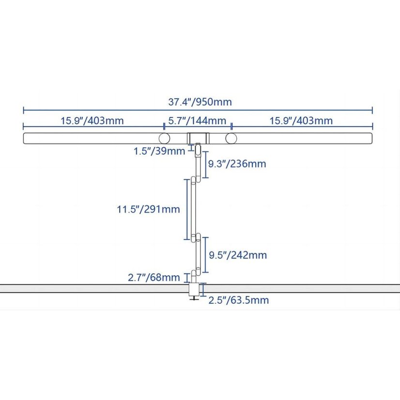 LED stolní pracovní lampa, stmívatelná, 3000 - 6500 K, 24W
