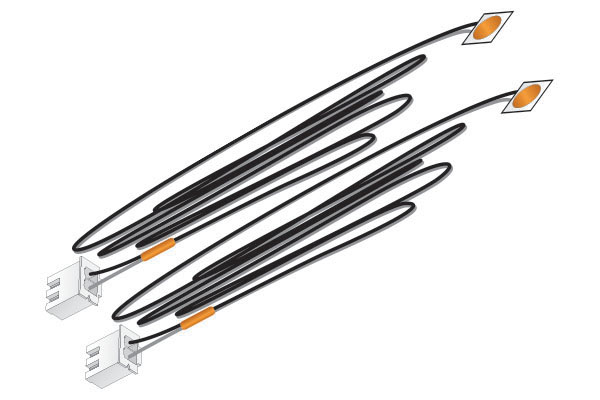 Nalepovací led osvětlení - oranžová - 2ks