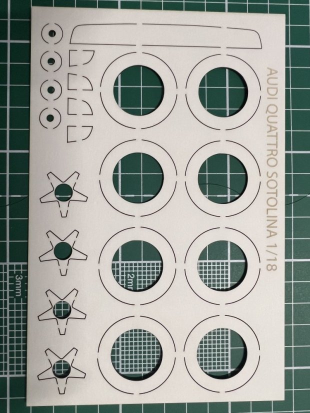 MV Model 04, 05, 06 - šotolina 1:18 - Laserové doplňky - díly kol