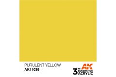 Akrylová farba AK Interactive AK11039 Purulent Yellow (hnisavo žltá, 17 ml)