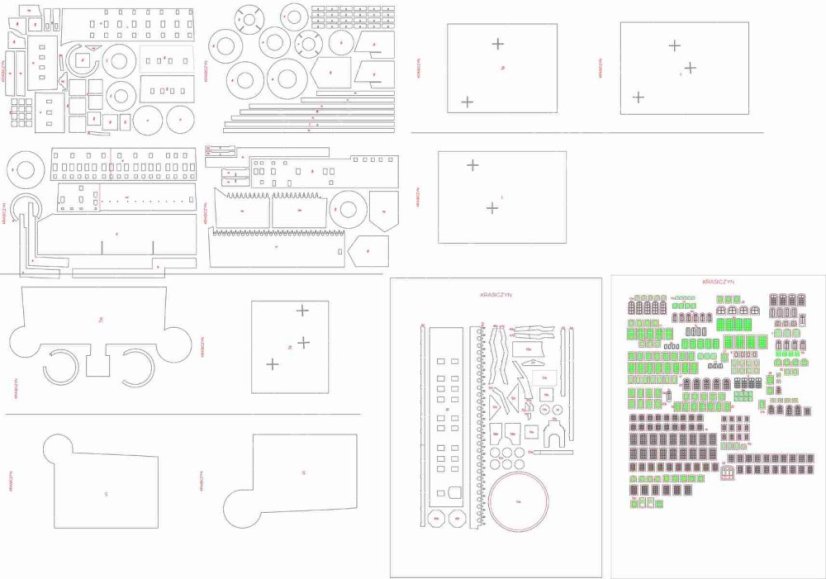 Zámek Moszna - Laserové doplňky - kostra, detaily