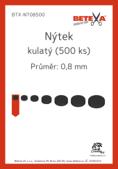 Nýtek kulatý, 0,8mm, 500ks