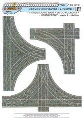 Tramvajová trať - dvoukolejná - křižovatky - dlažba