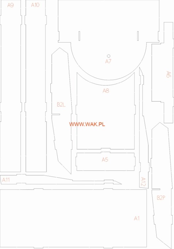 M1 Abrams - Laserové doplňky - kostra