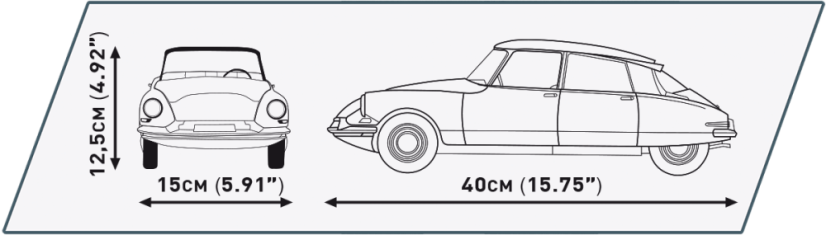 Citroën DS 19 1956, 1:12 - Plastová stavebnice COBI