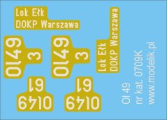 Parní lokomotiva Ol49 - značení