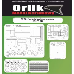 Volvo 244 - Laserové doplňky - kostra, detaily, dezény