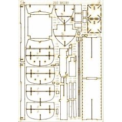 Protected cruiser Emden - Laser accessories - skeleton
