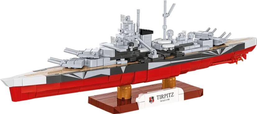 Bojová loď Tirpitz WWII – plastová stavebnica COBI