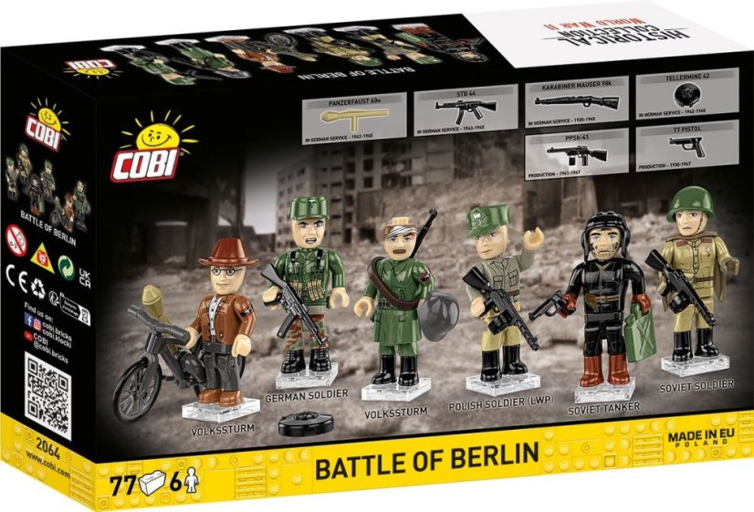 6 figurek: Bitva o Berlín 1945 - Plastová stavebnice COBI