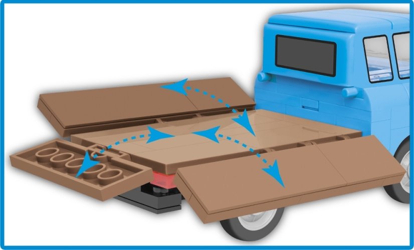 Barkas B1000 valník - Plastová stavebnice COBI