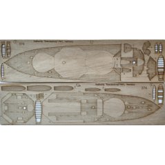 Bitevní loď Brandenburg - Laserové doplňky - dřevěná paluba