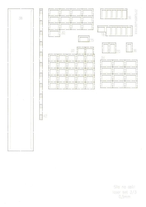 Silo na obilí - Laserové doplňky - kostra, detaily