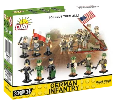 3 figúrky: Nemecká armáda s doplnkami - Plastová stavebnica COBI