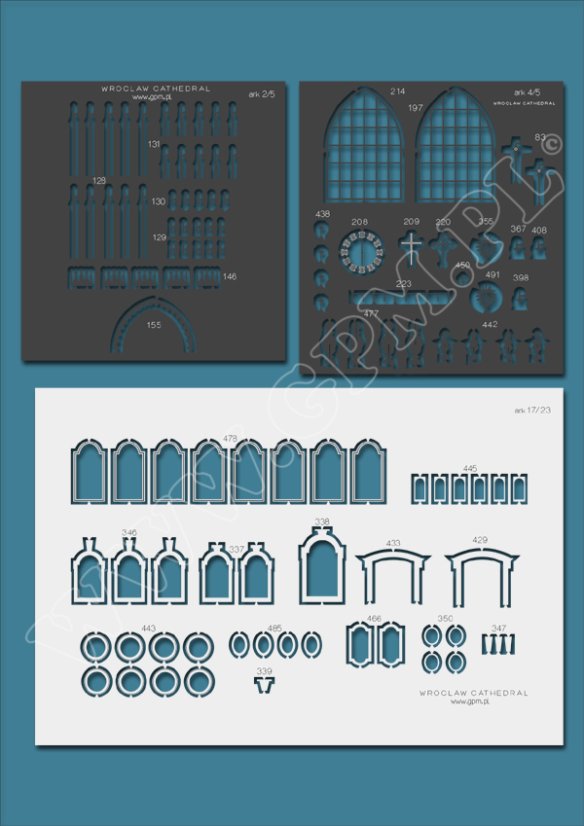 Katedrála sv. Jana Křtitele (Vratislav) - Laserové doplňky - kostra, detaily