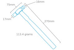 Kladivo valcové/guľové, 113g