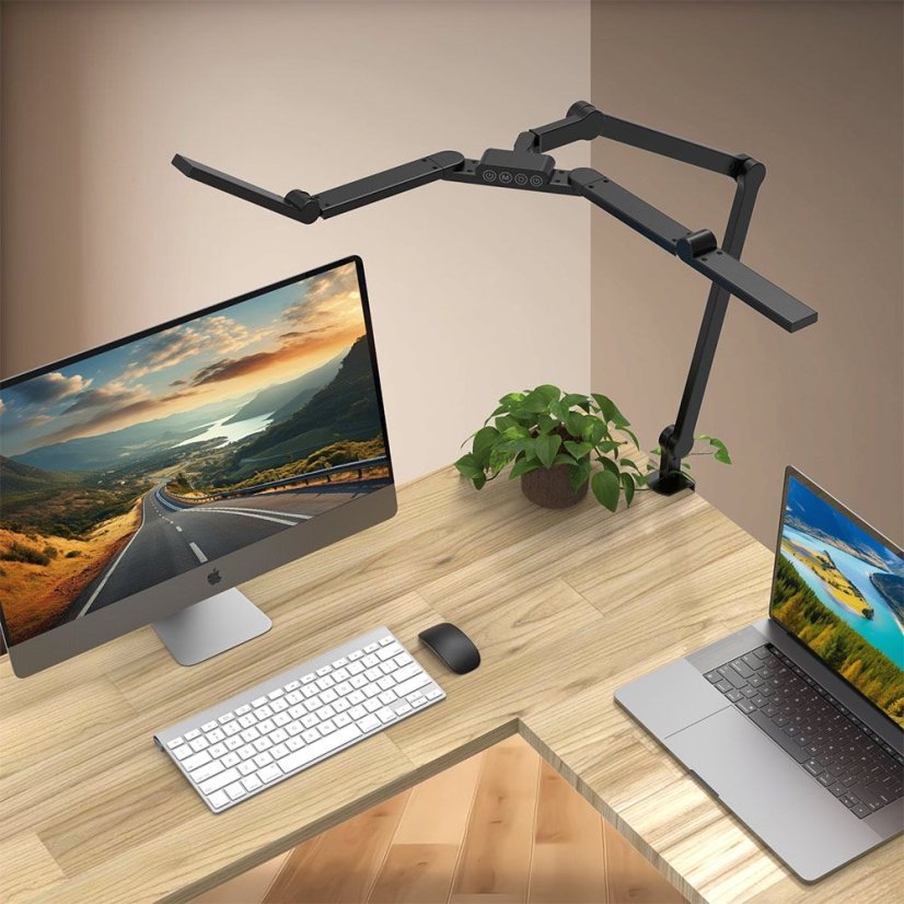 LED stolní pracovní lampa, 24 W, 3000 - 6500 K, stmívatelná