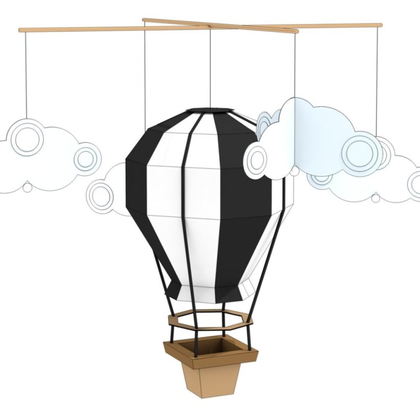 Horkovzdušný balón MINI - černý