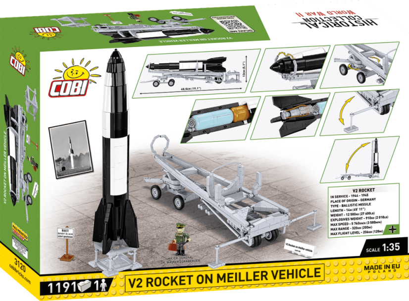Raketa V2 na podvozku Meiller EXECUTIVE EDITION - Plastová stavebnica COBI