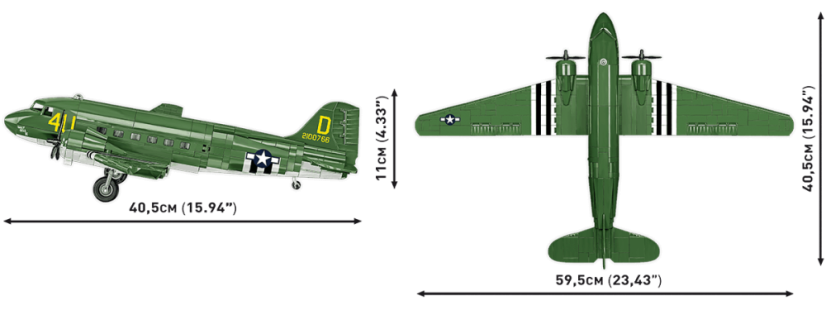 Douglas C-47 Skytrain (Dakota) WWII - Plastová stavebnice COBI