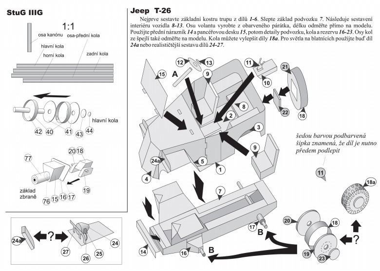 Jeep T-26 a houfnice Stug IIIG