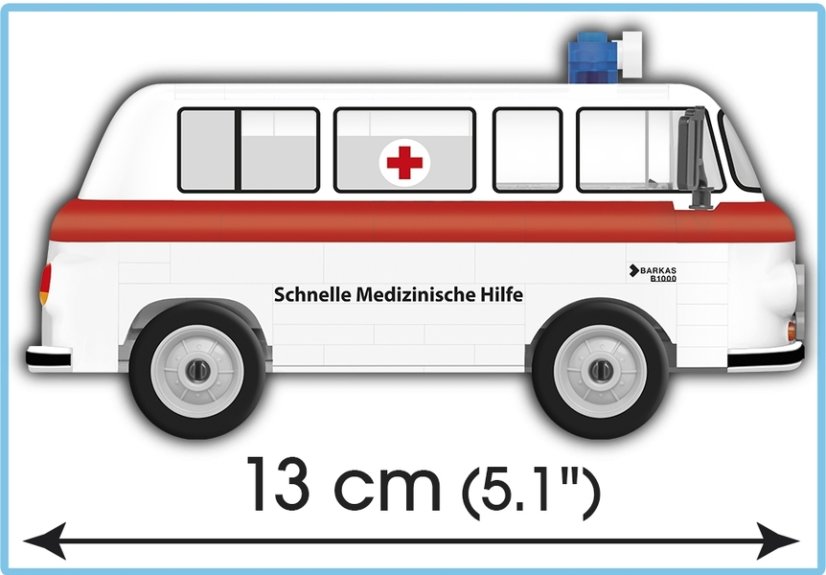 Barkas B1000 Sanitka - Plastová stavebnice COBI