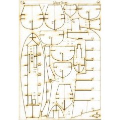 Karaka Mary Rose - Laserové doplňky - kostra