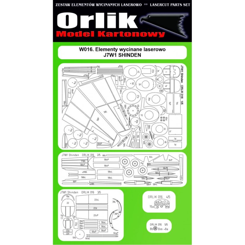 Kyushu J7W1 Shinden - Laserové doplňky - kostra, detaily